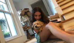 sasha with dog