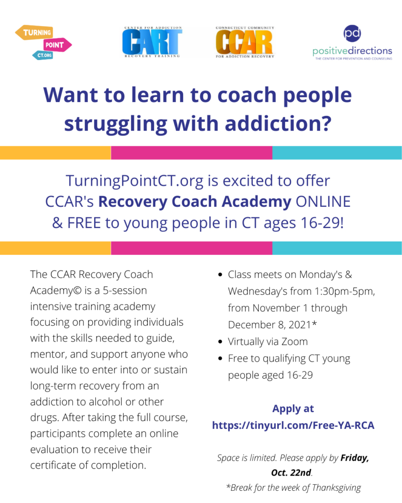 TurningPointCT Hosts CCAR Recovery Coach Academy - Turning Point CT